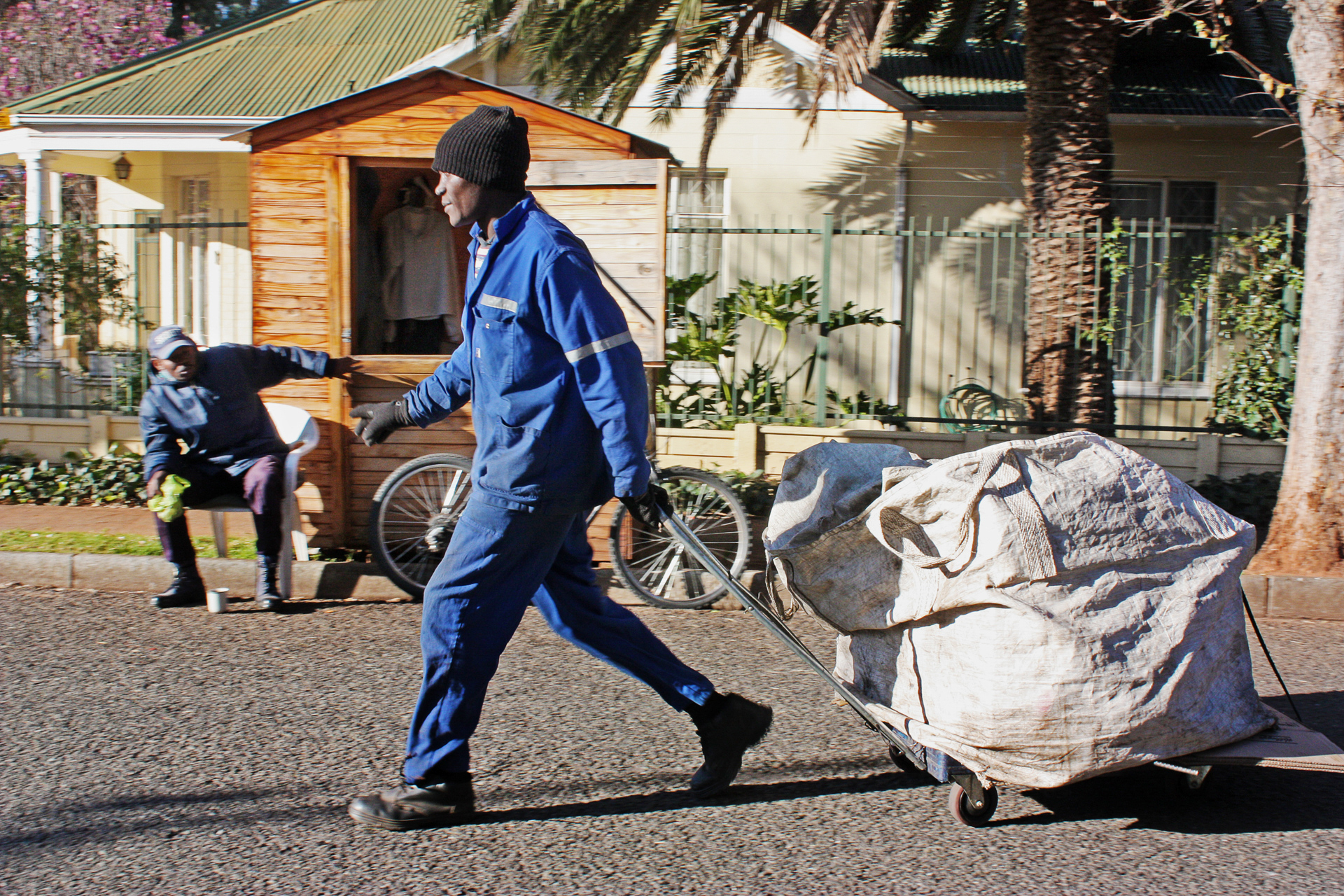 Frans working in Houghton. He was one of the only